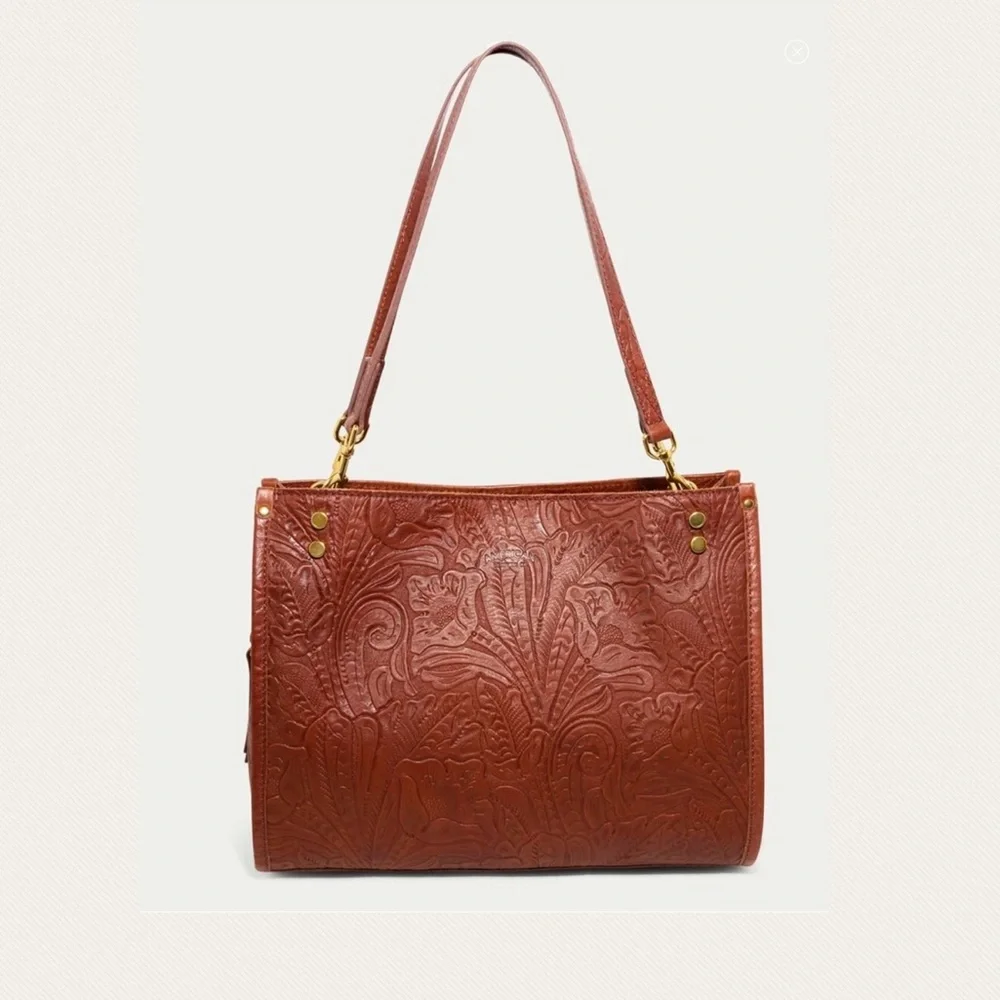 American Leather Co Lenox Triple Entry Satchel